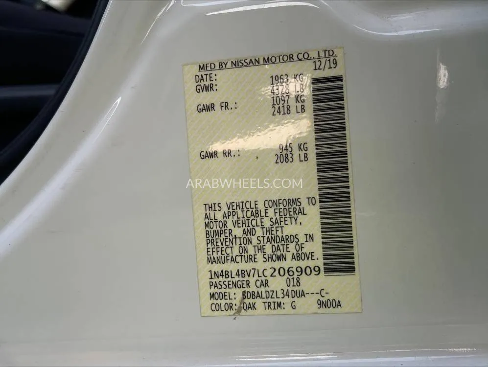 Nissan Altima 2020 for Sale in Sharjah Image-11